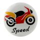 Racer Bike Flat Ceramic Wine Bottle Stopper 